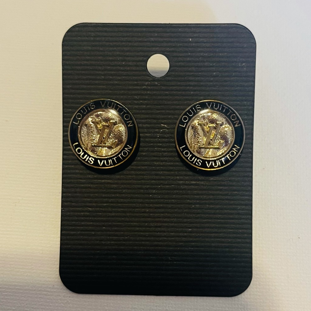 Recycled lv earrings